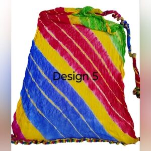 Multicolor Tie-Dye chiffon Scarf/ Dupatta